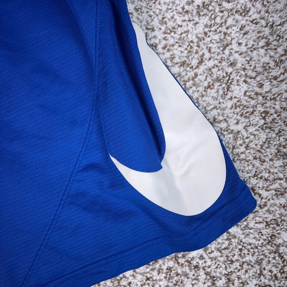 Nike Shorts Mens Medium Blue Gym Athletic Swoosh Logo Dri-FIT Basketball Sport